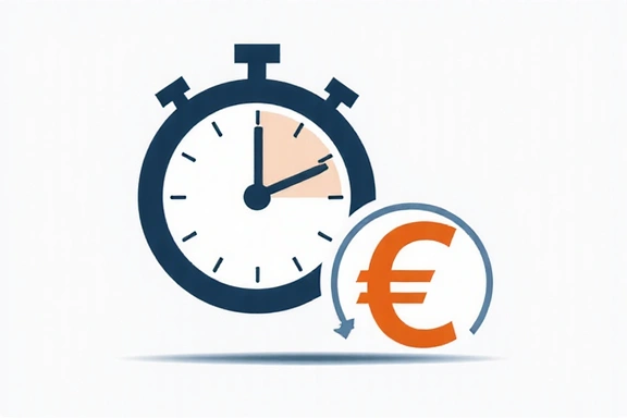 Reloj marcando 30 minutos junto a un signo de euro, representando la duración y el coste de las consultas de seguimiento.