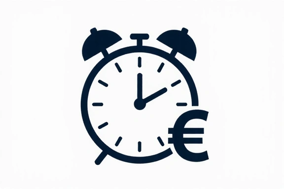 Reloj marcando 60 minutos junto a un signo de euro, representando la duración y el coste de la consulta inicial.