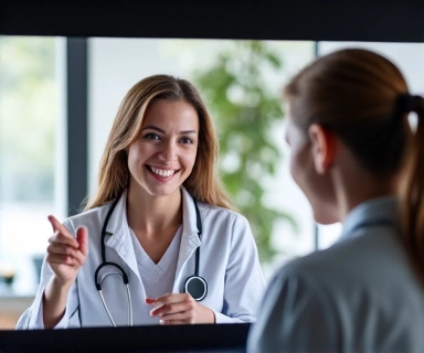 Videollamada entre un nutricionista y un paciente, mostrando una interacción amigable y profesional.