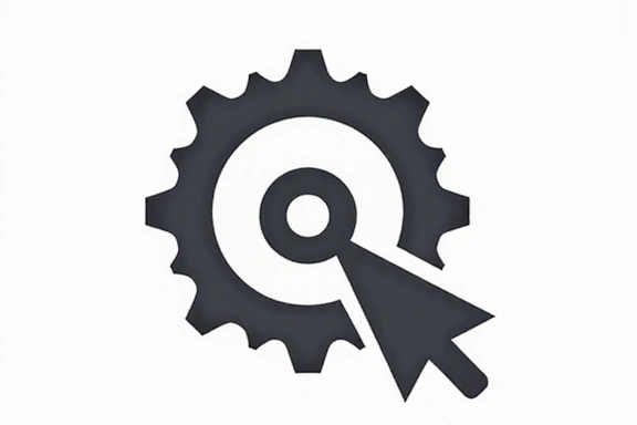 Icono de engranaje con un interfaz de usuario interactivo, representando personalización y funcionalidad.